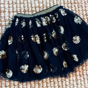 Mini Boden 3-4Y Tulle sequin holiday skirt navy